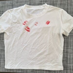 RARE Moonkissed Collective Love Letter Baby Cropped Tshirt Women’s Size XS/S